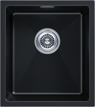 Кухонная мойка Paulmark LUMI 41UNI LU41-BLM 46х41 цвет черный металлик